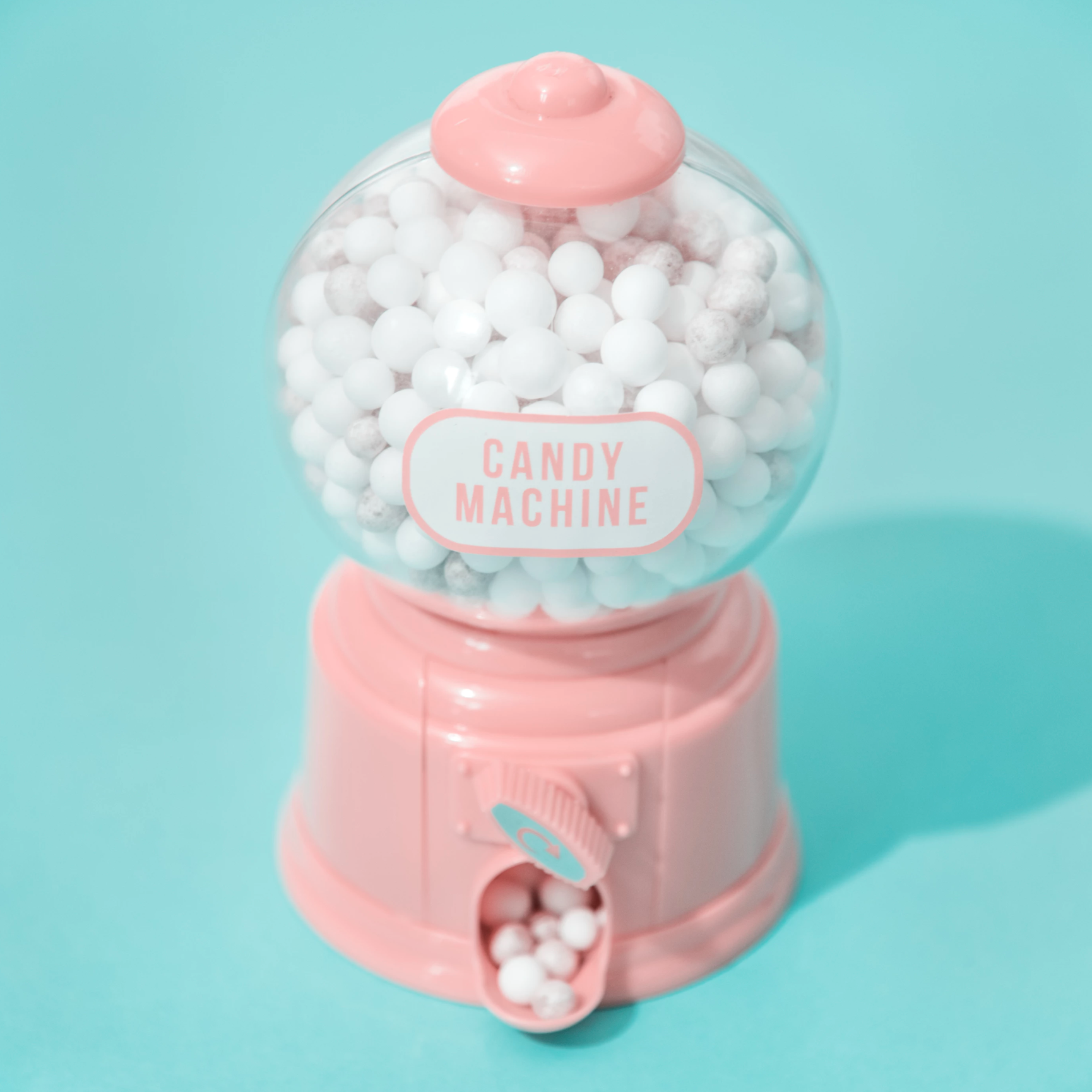 Candy machine with gumballs